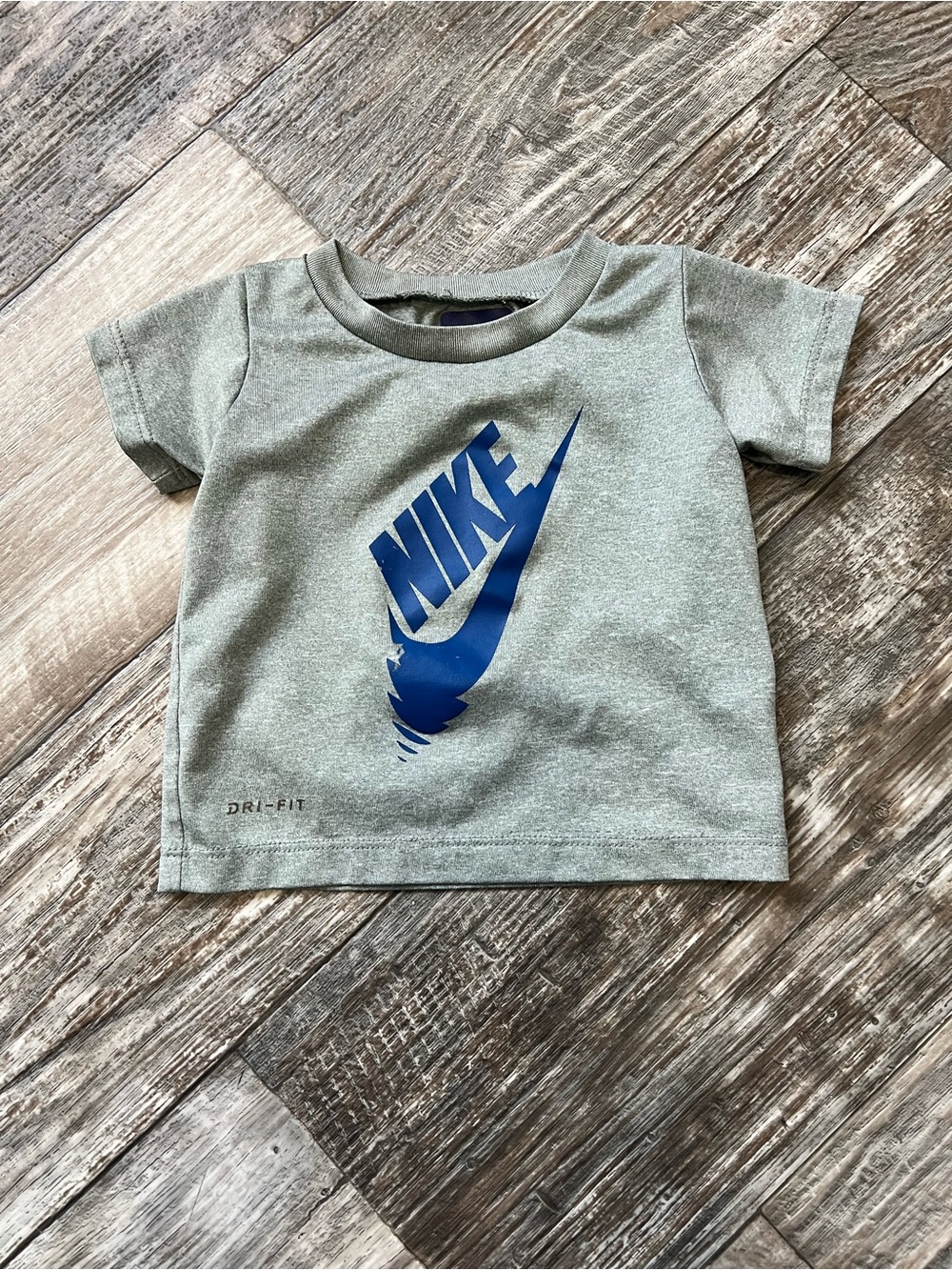 Nike Kids' Gray Dri-FIT Logo T-Shirt 12m